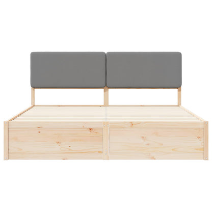 Letto con Testiera Rivestita Grigio chiaro 180 x 200 cm | homemem39