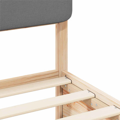 Letto con Testiera Rivestita Grigio chiaro 150 x 200 cm