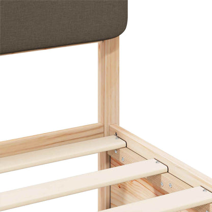 Letto con Testiera Rivestita Talpa 140 x 190 cm Pino massello