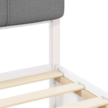 Letto con Testiera Rivestita Grigio chiaro 180 x 200 cm