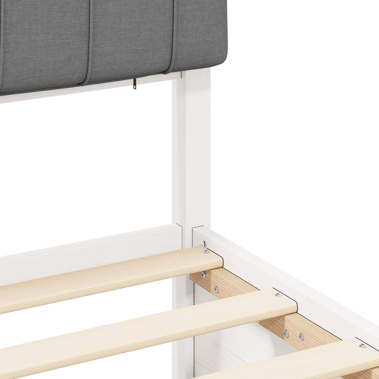 Letto con Testiera Rivestita Grigio chiaro 200 x 200 cm