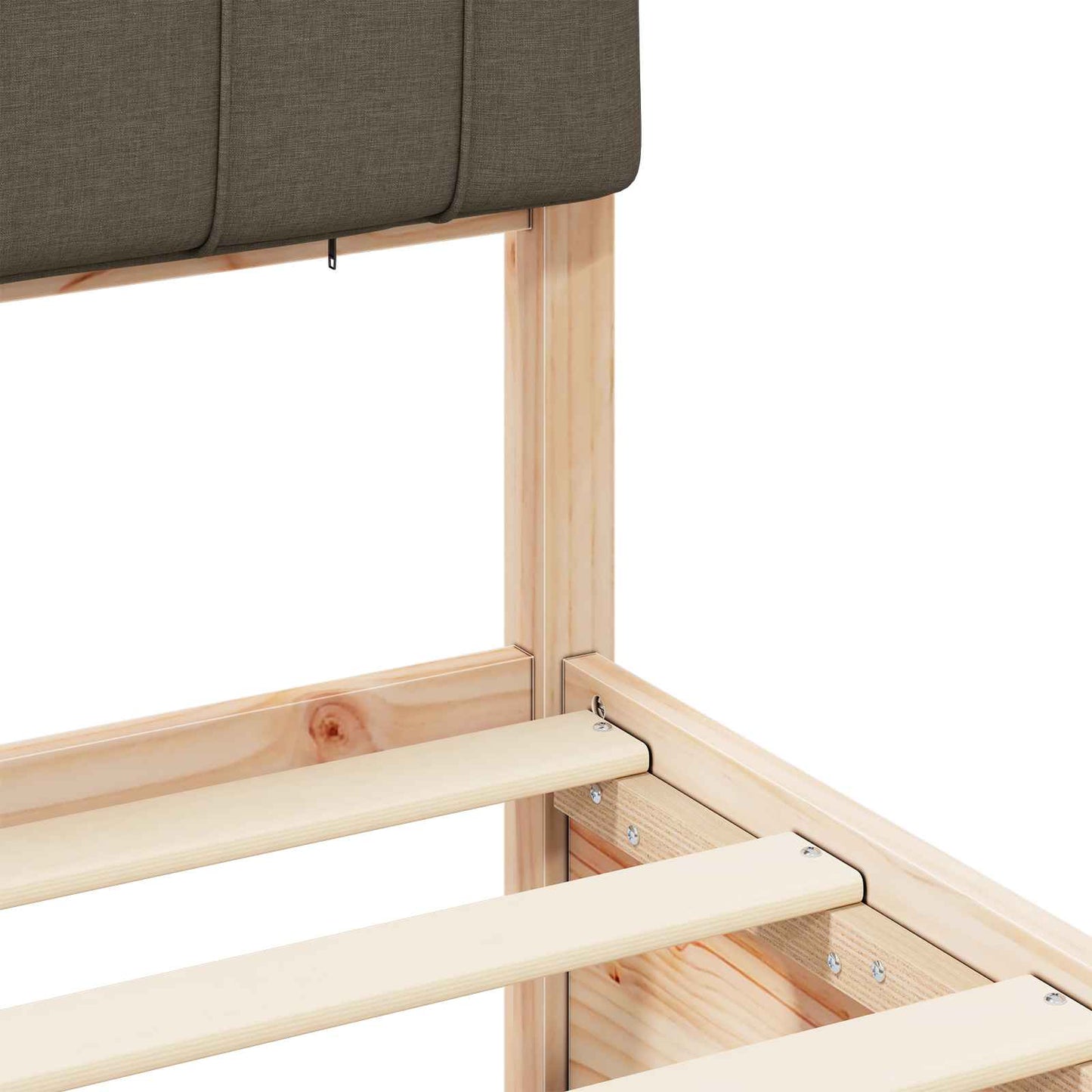 Letto con Testiera Rivestita Talpa 160 x 200 cm Pino massello