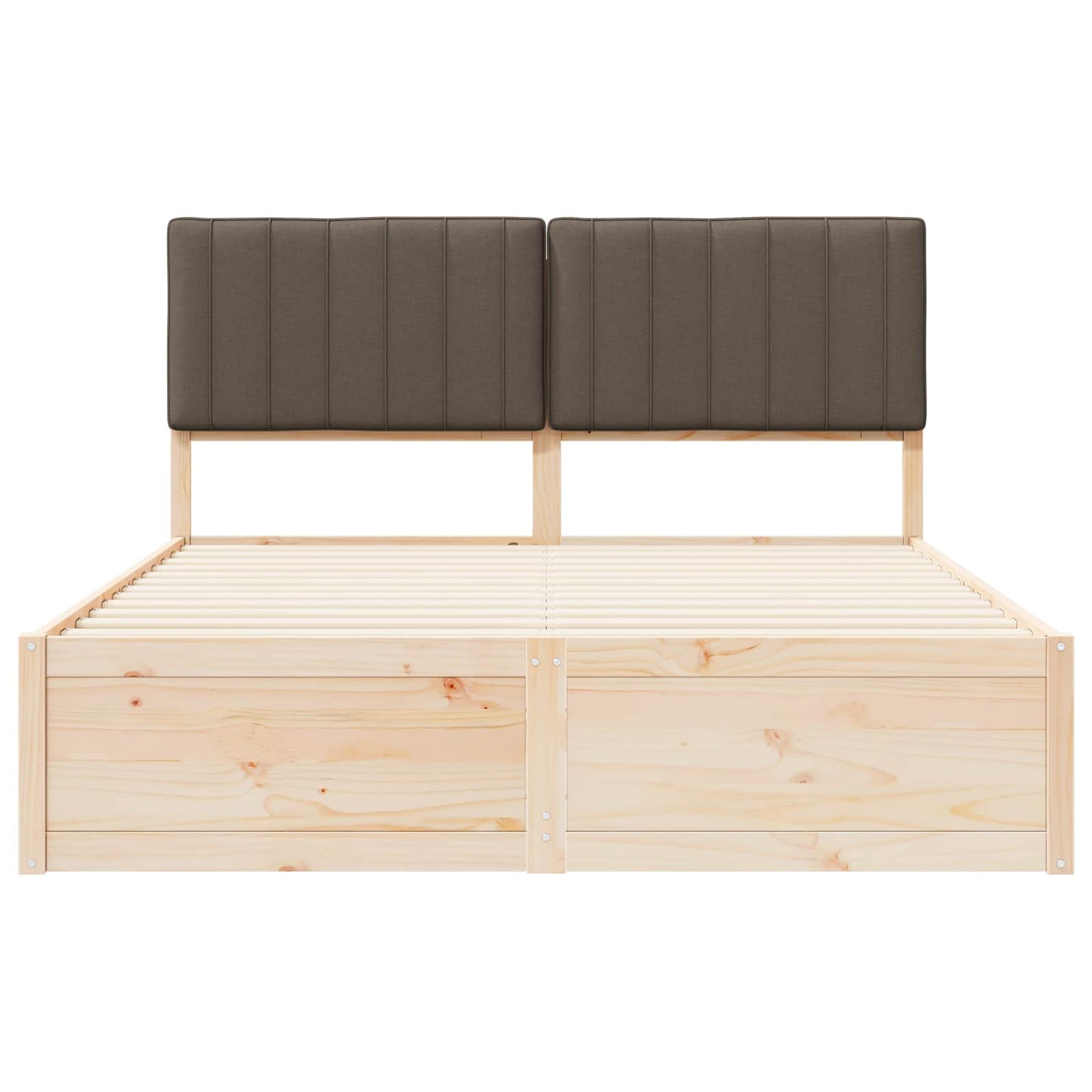 Letto con Testiera Rivestita Talpa 160 x 200 cm Pino massello