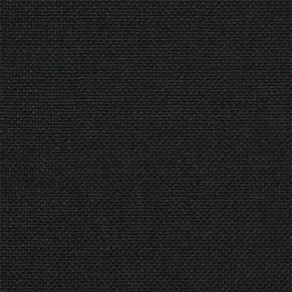 Letto con Testiera Rivestita Nero 150 x 200 cm Pino massello