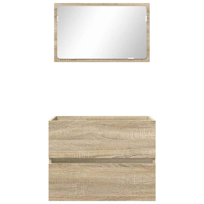 Set di mobili per il bagno Rovere Sonoma Legno ingegnerizzato | homemem39