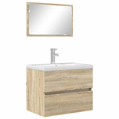Set di mobili per il bagno Rovere Sonoma Legno ingegnerizzato | homemem39