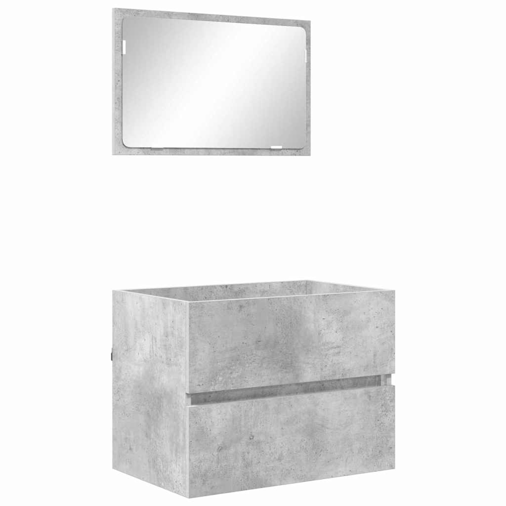 Set di mobili per il bagno Grigio cemento 60 x 38,3 x 45 cm | homemem39