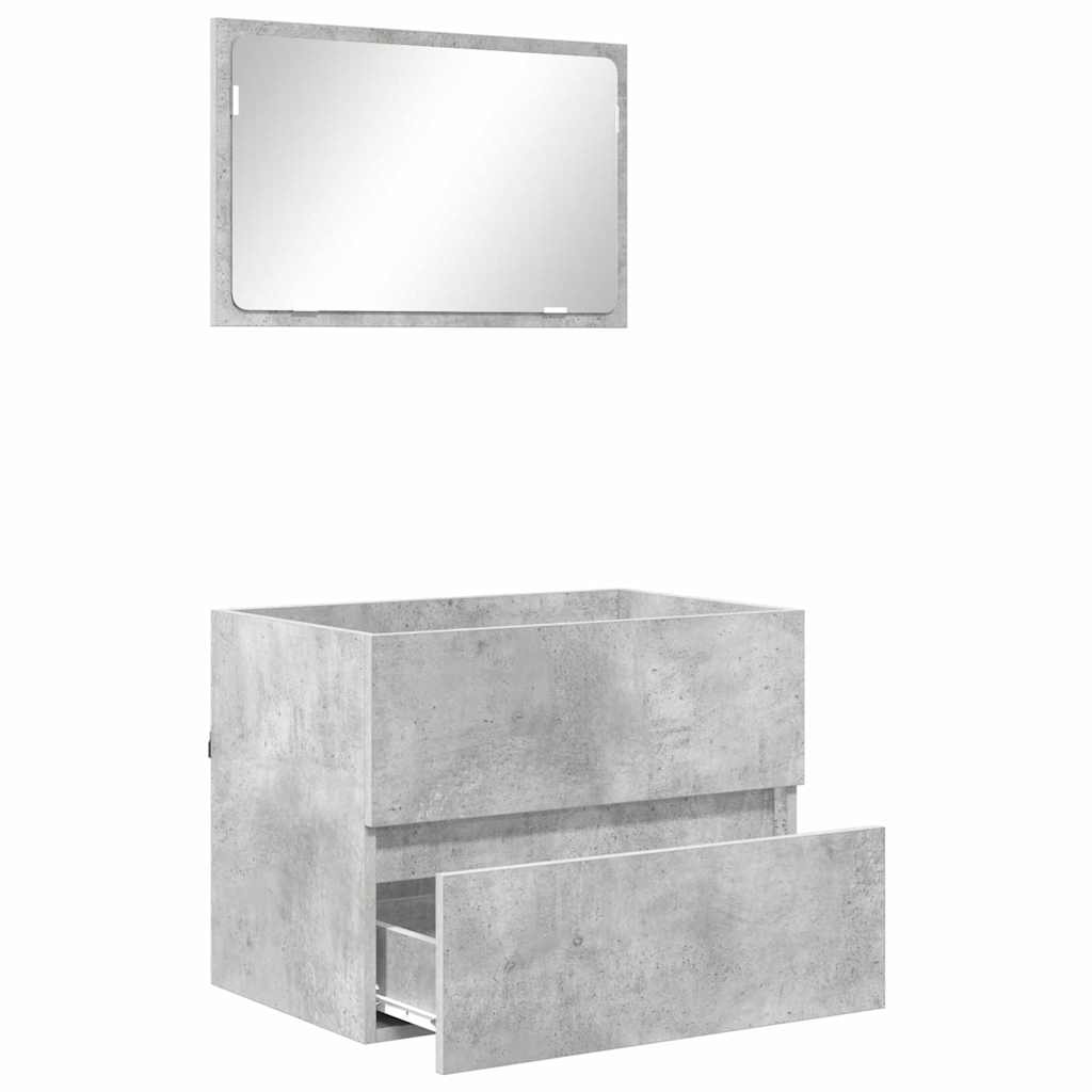 Set di mobili per il bagno Grigio cemento 60 x 38,3 x 45 cm | homemem39
