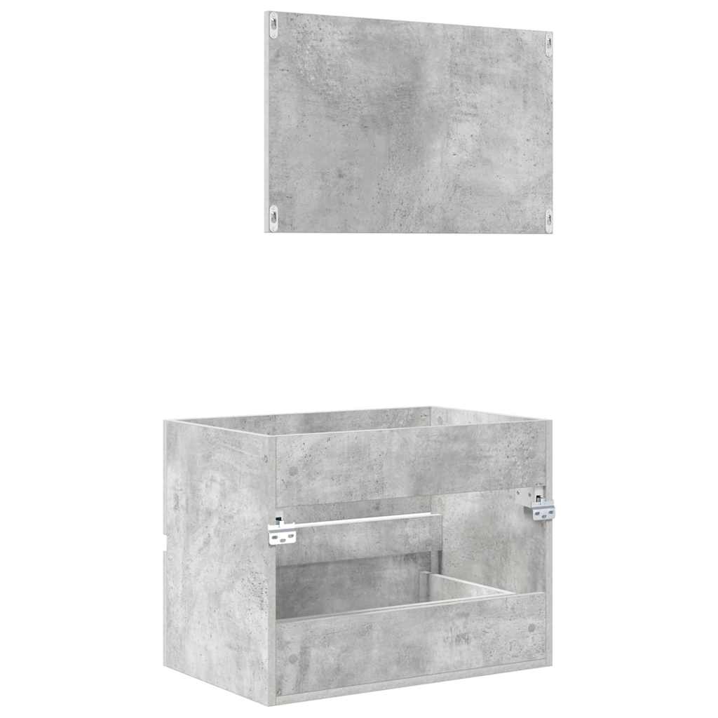 Set di mobili per il bagno Grigio cemento 60 x 38,3 x 45 cm | homemem39
