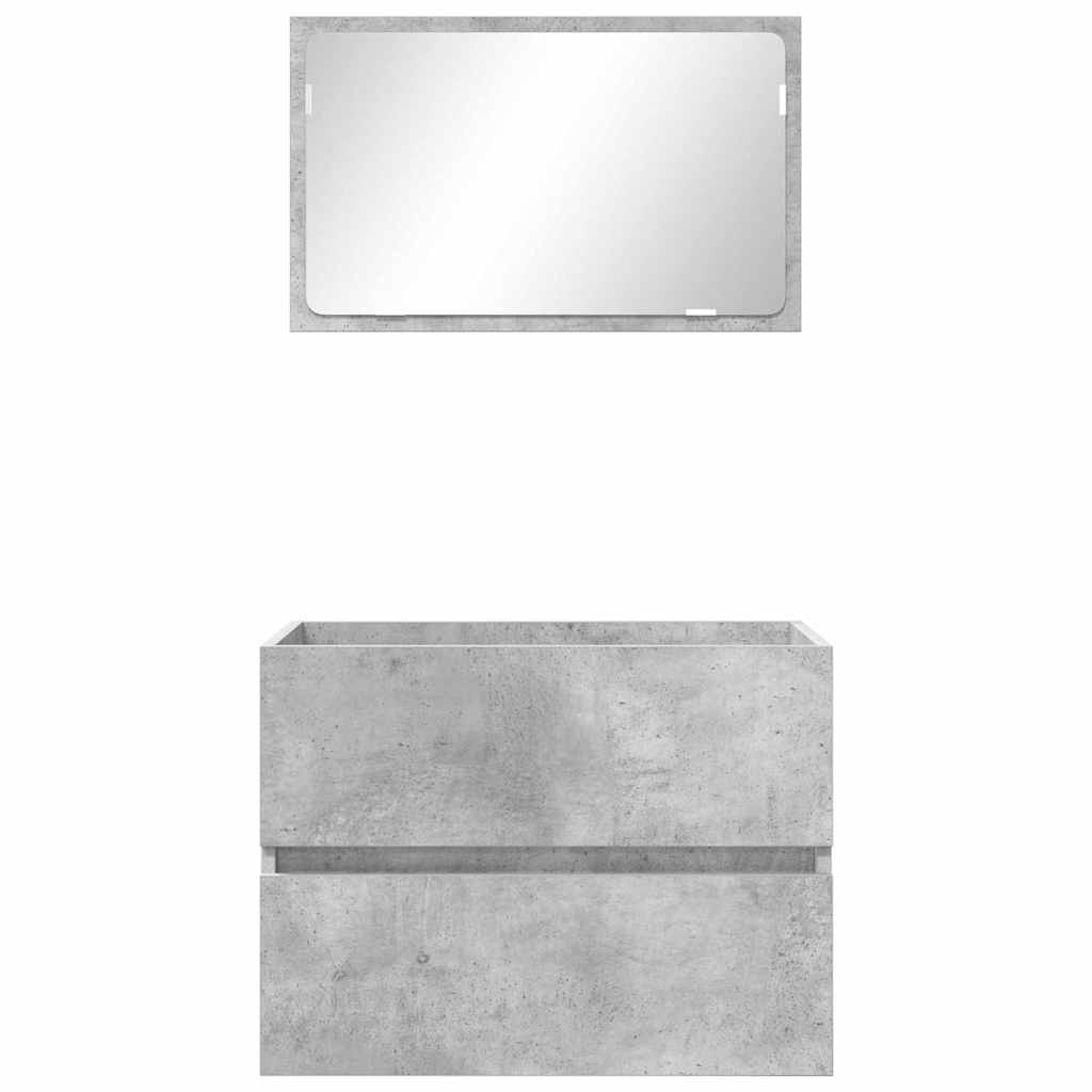 Set di mobili per il bagno Grigio cemento 60 x 38,3 x 45 cm | homemem39