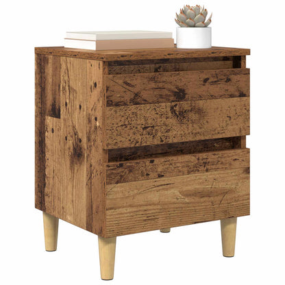 Armadietto per letto con cassetto Legno vecchio 40 x 35 x 50 cm | homemem39
