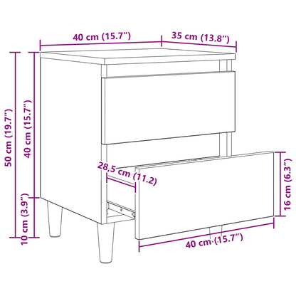 Mobiletti da letto 2 pcs Legno vecchio 40 x 35 x 50 cm | homemem39
