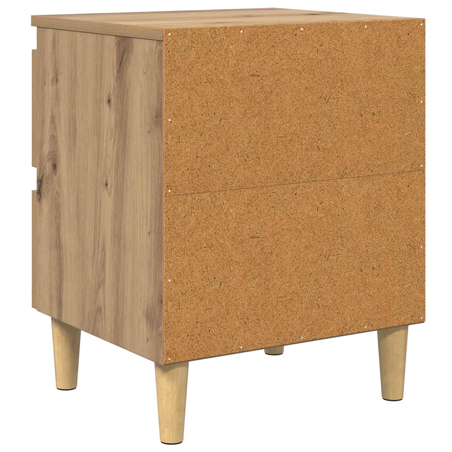 Mobiletti da letto 2 pz Rovere artigianale 40 x 35 x 50 cm
