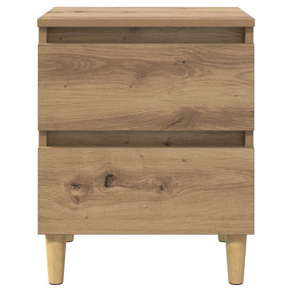 Mobiletti da letto 2 pz Rovere artigianale 40 x 35 x 50 cm