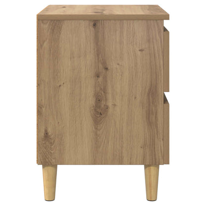 Mobiletti da letto 2 pz Rovere artigianale 40 x 35 x 50 cm