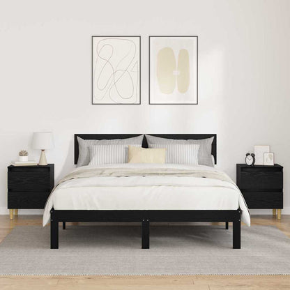 Mobiletti da letto 2 pz Rovere Nero 40 x 35 x 50 cm