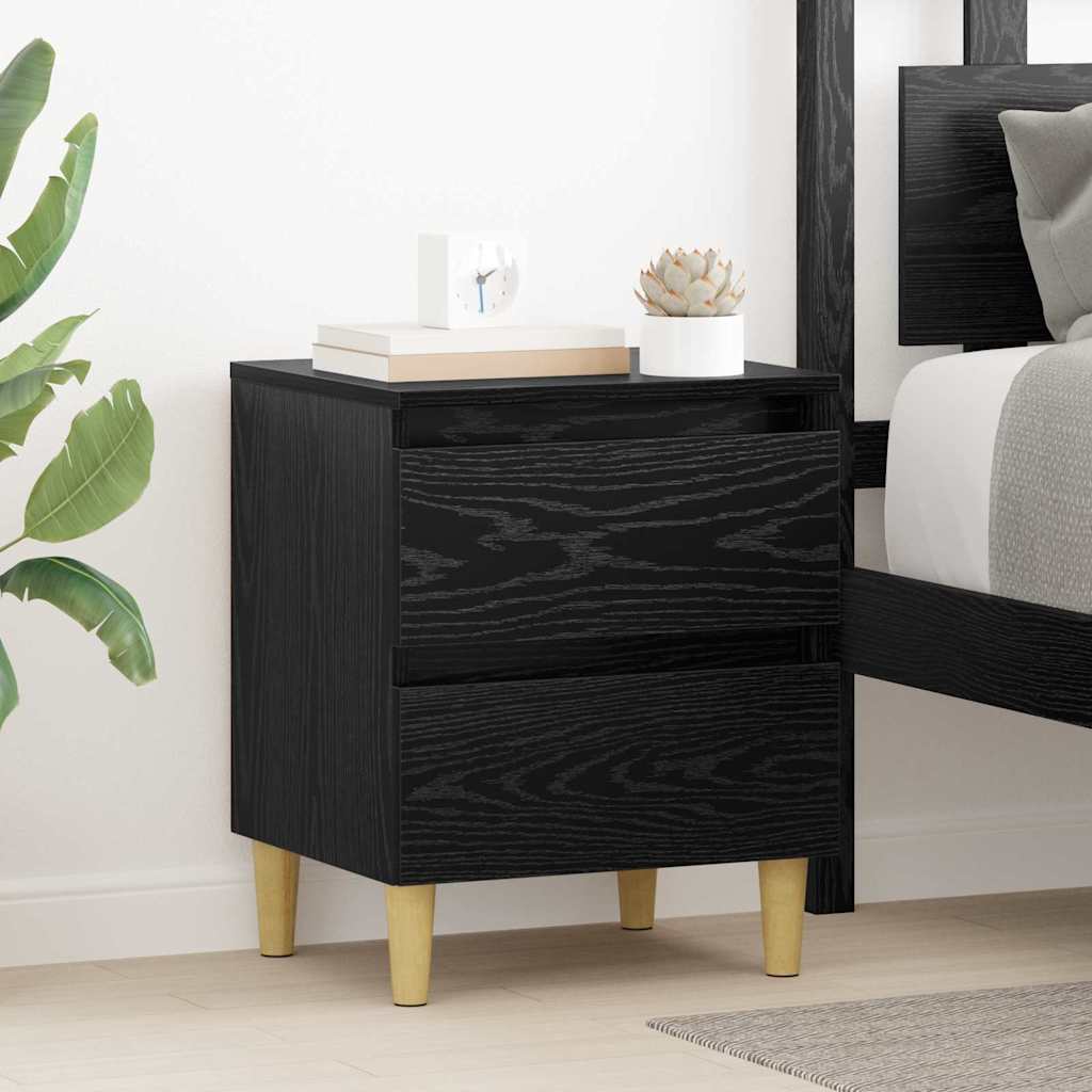 Mobiletti da letto 2 pcs Rovere Nero 40 x 35 x 50 cm | homemem39