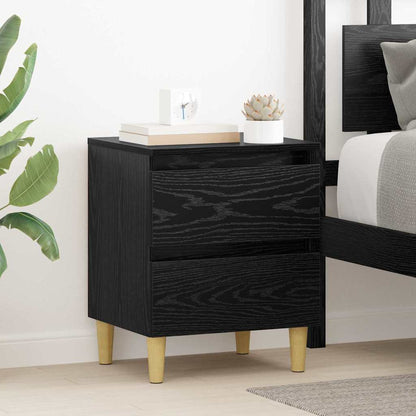 Mobiletti da letto 2 pcs Rovere Nero 40 x 35 x 50 cm | homemem39