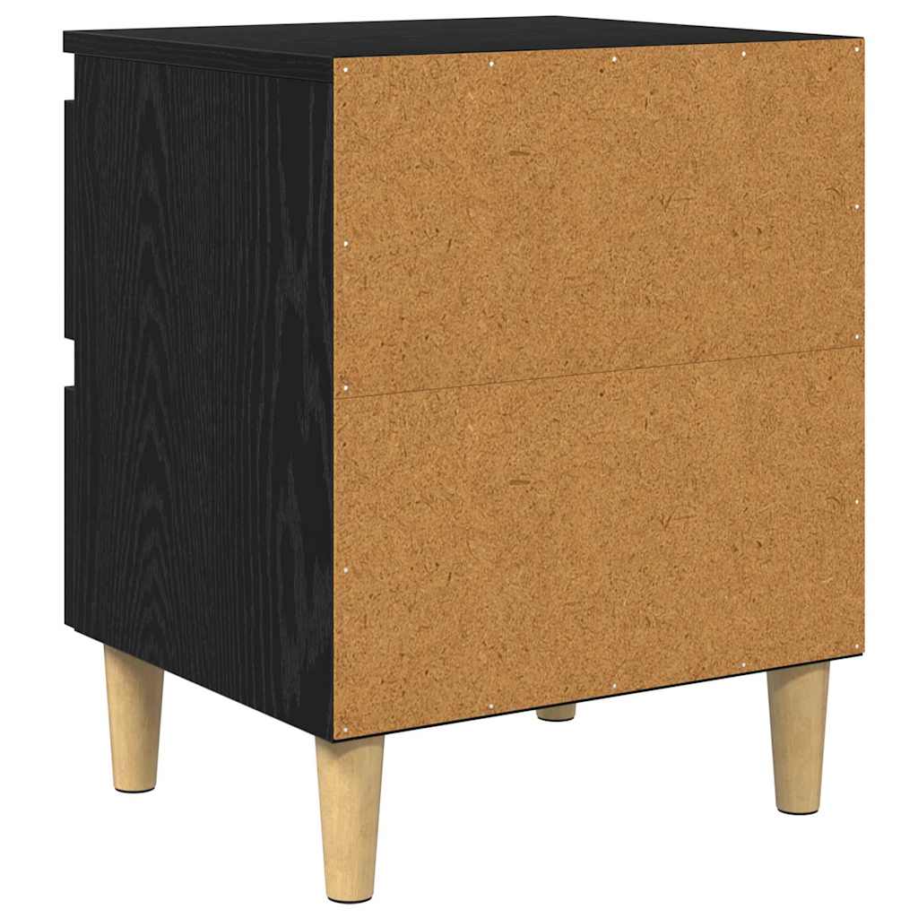 Mobiletti da letto 2 pcs Rovere Nero 40 x 35 x 50 cm | homemem39