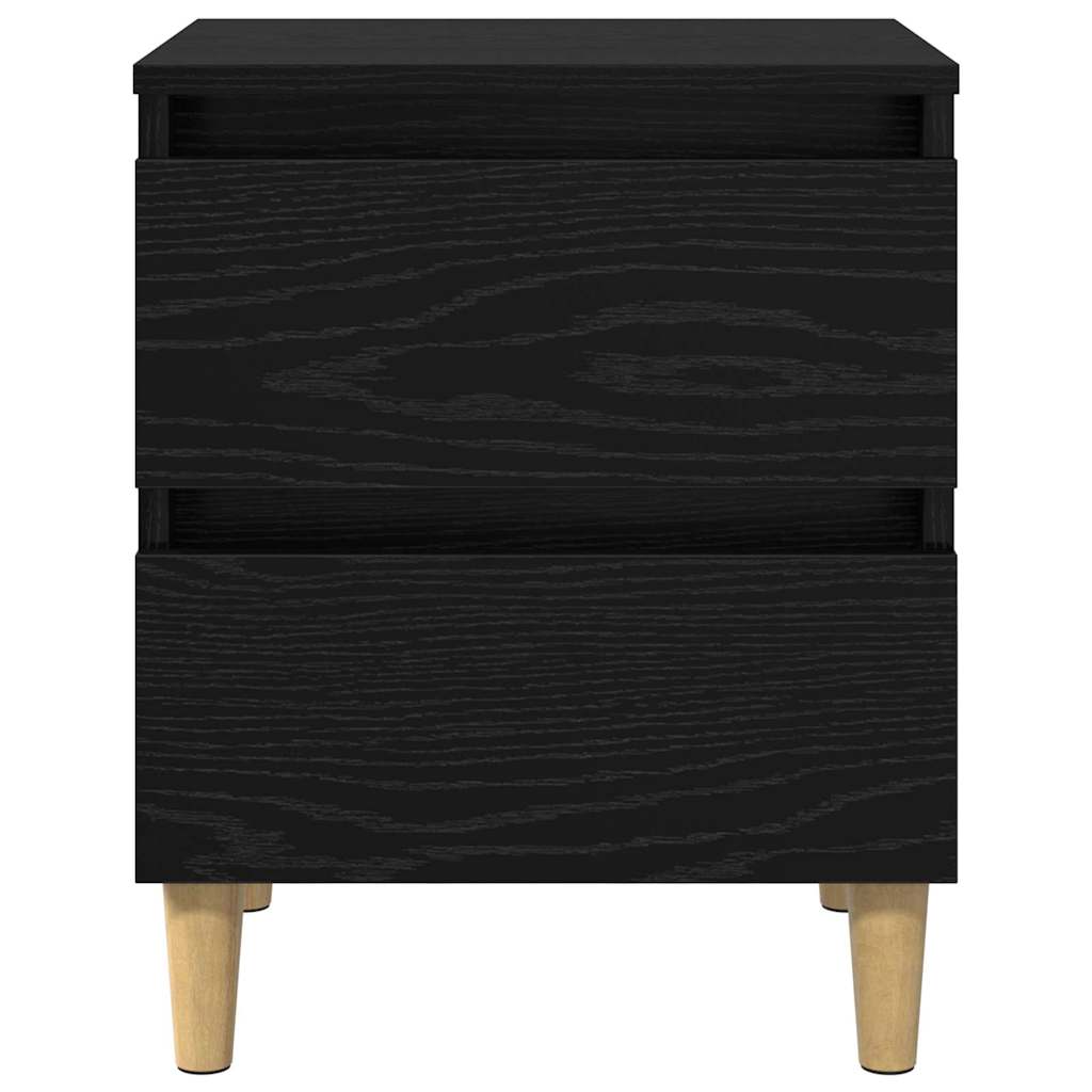Mobiletti da letto 2 pcs Rovere Nero 40 x 35 x 50 cm | homemem39