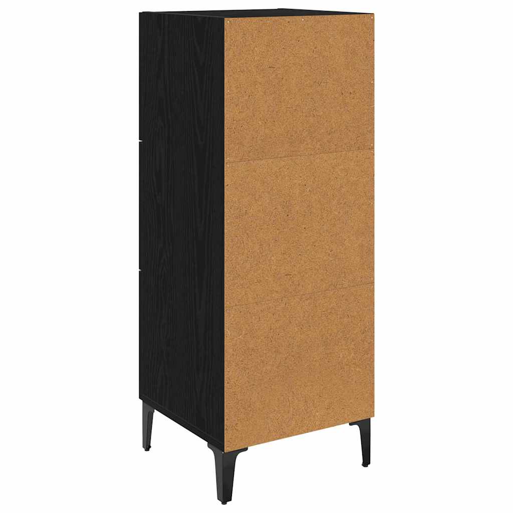 Credenza Rovere Nero 34,5 x 34 x 90 cm Legno multistrato
