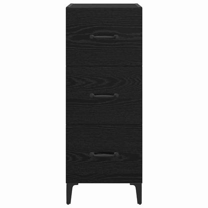 Credenza Rovere Nero 34,5 x 34 x 90 cm Legno multistrato