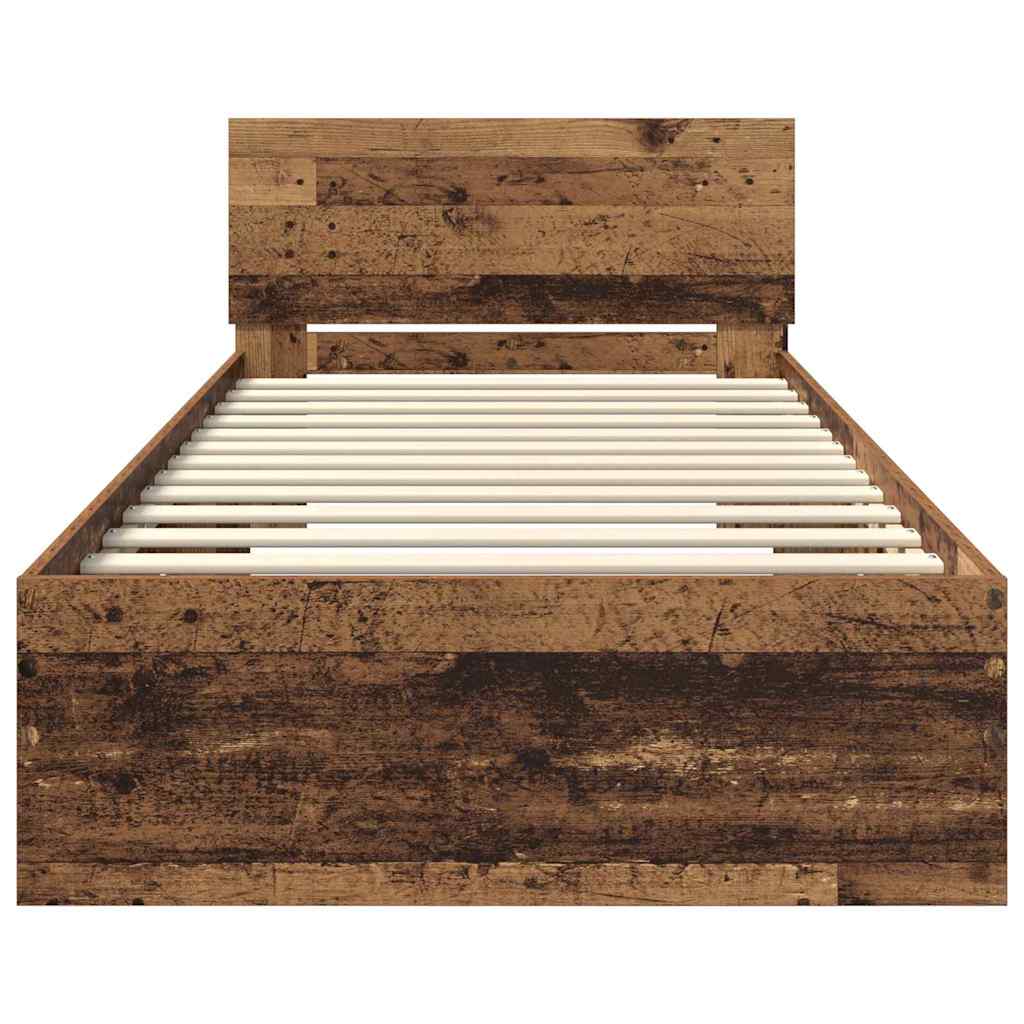 Struttura del letto Legno vecchio 90 x 200 cm Legno multistrato