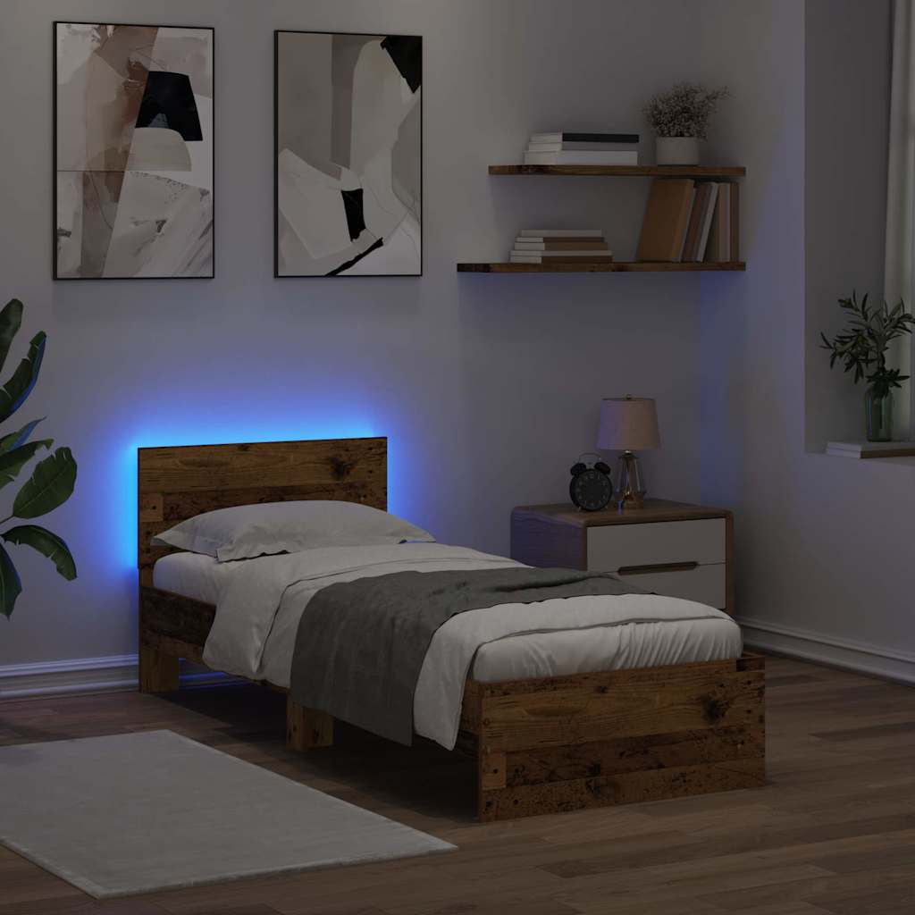 Struttura del letto Legno vecchio 75 x 190 cm Legno multistrato