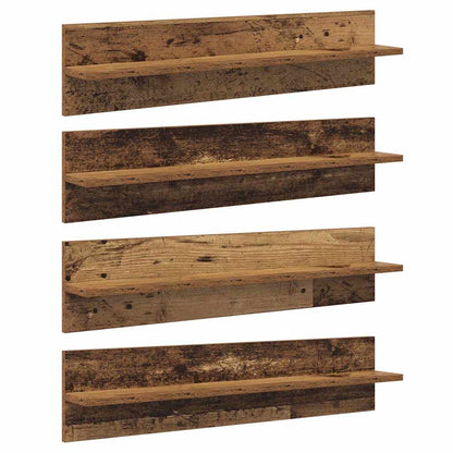 Scaffali da parete 4 pcs Legno vecchio 80 x 11,5 x 18 cm