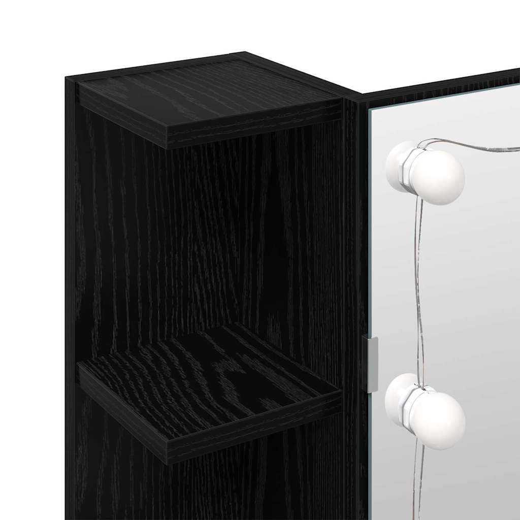 Mobiletto per specchio Rovere Nero 70 x 16,5 x 60 cm | homemem39