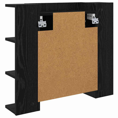 Mobiletto per specchio Rovere Nero 70 x 16,5 x 60 cm | homemem39