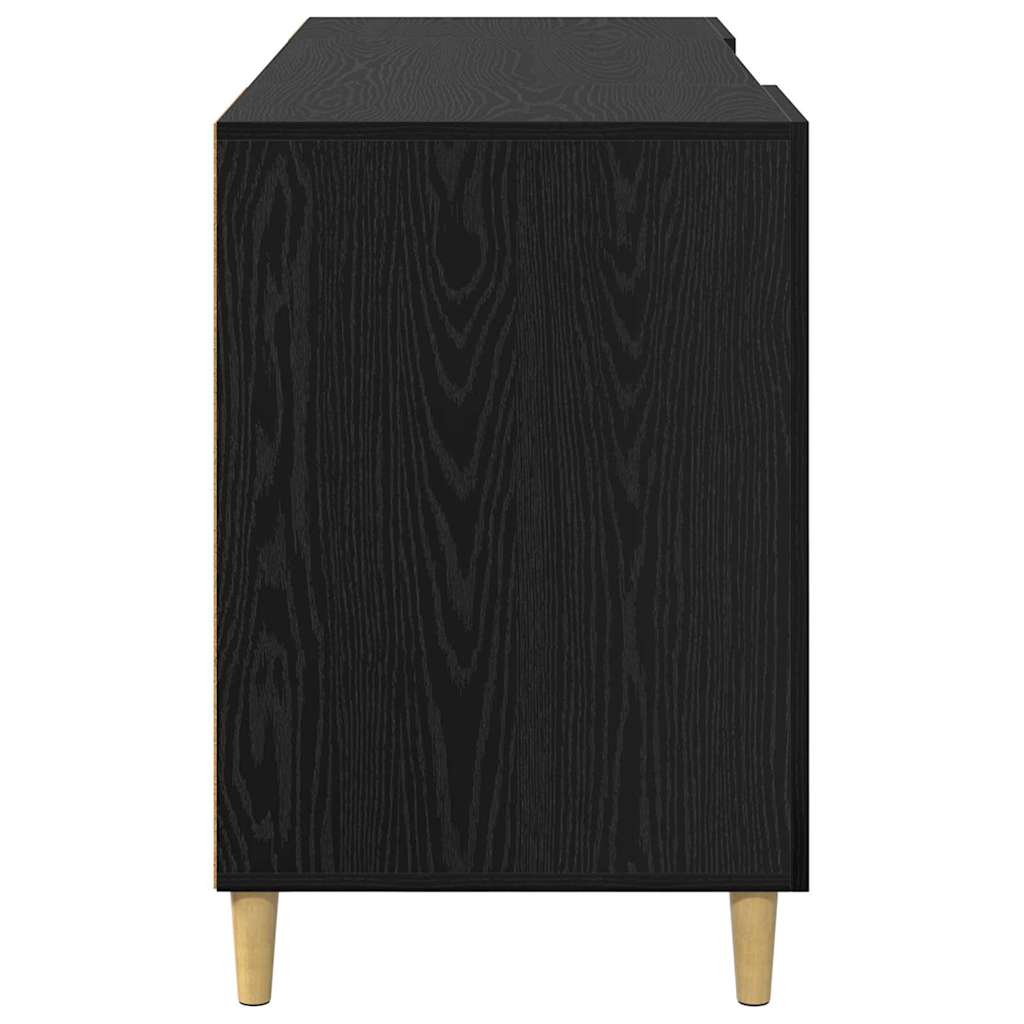 Scrivania Rovere Nero 140 x 50 x 75 cm Legno multistrato | homemem39