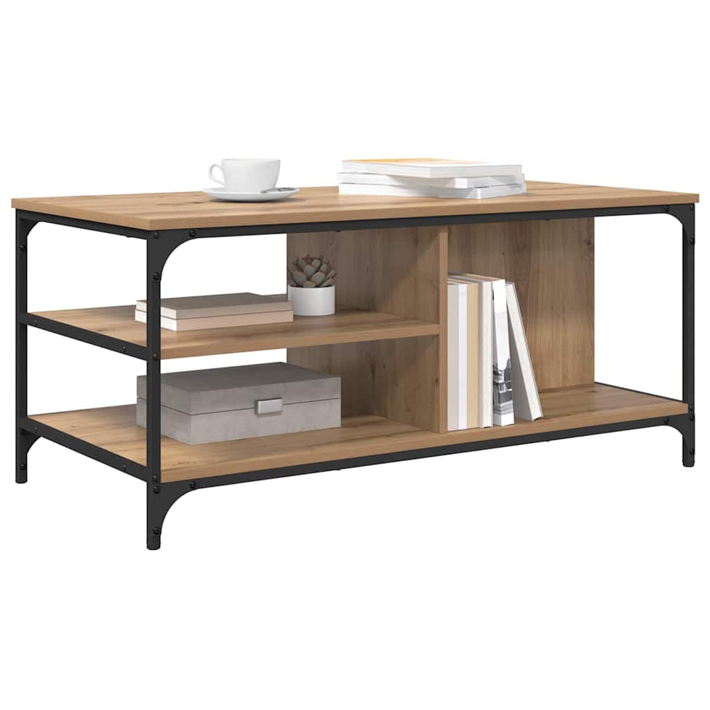 Tavolino da salotto Rovere artigianale 100 x 50 x 45 cm