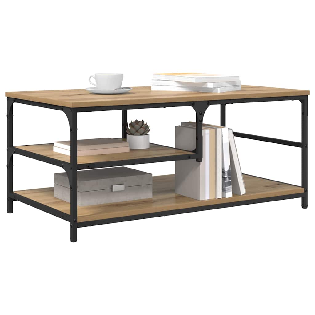 Tavolino da salotto Rovere artigianale 90 x 49 x 40 cm