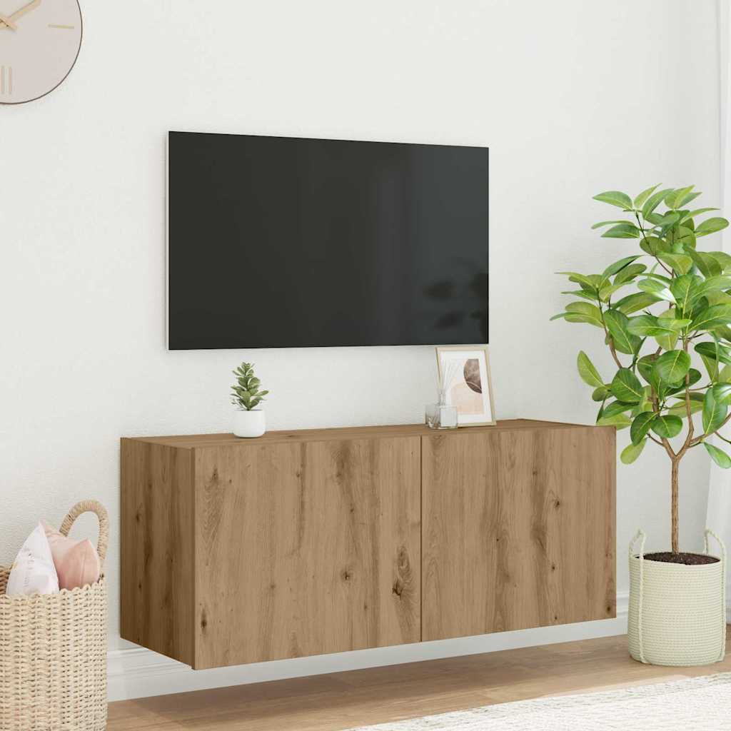 Mobile TV da parete Rovere artigianale 100 x 35 x 41 cm