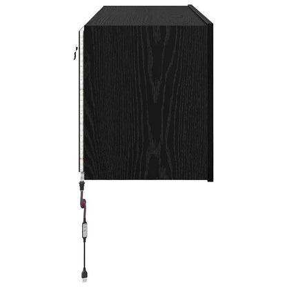 Mobile TV da parete Rovere Nero 100 x 35 x 41 cm