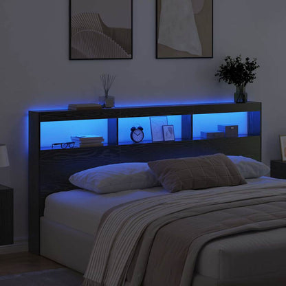 Testiera Rovere Nero 200 x 17 x 102 cm Legno multistrato - homemem39