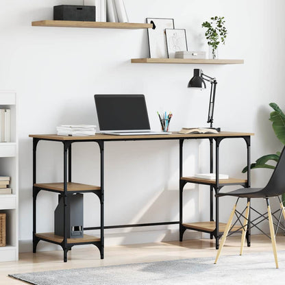 Scrivania Rovere artigianale 140 x 50 x 75 cm Legno multistrato | homemem39
