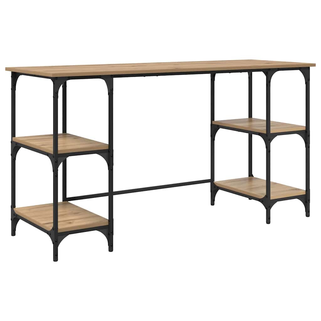 Scrivania Rovere artigianale 140 x 50 x 75 cm Legno multistrato | homemem39
