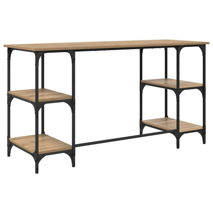 Scrivania Rovere artigianale 140 x 50 x 75 cm Legno multistrato | homemem39