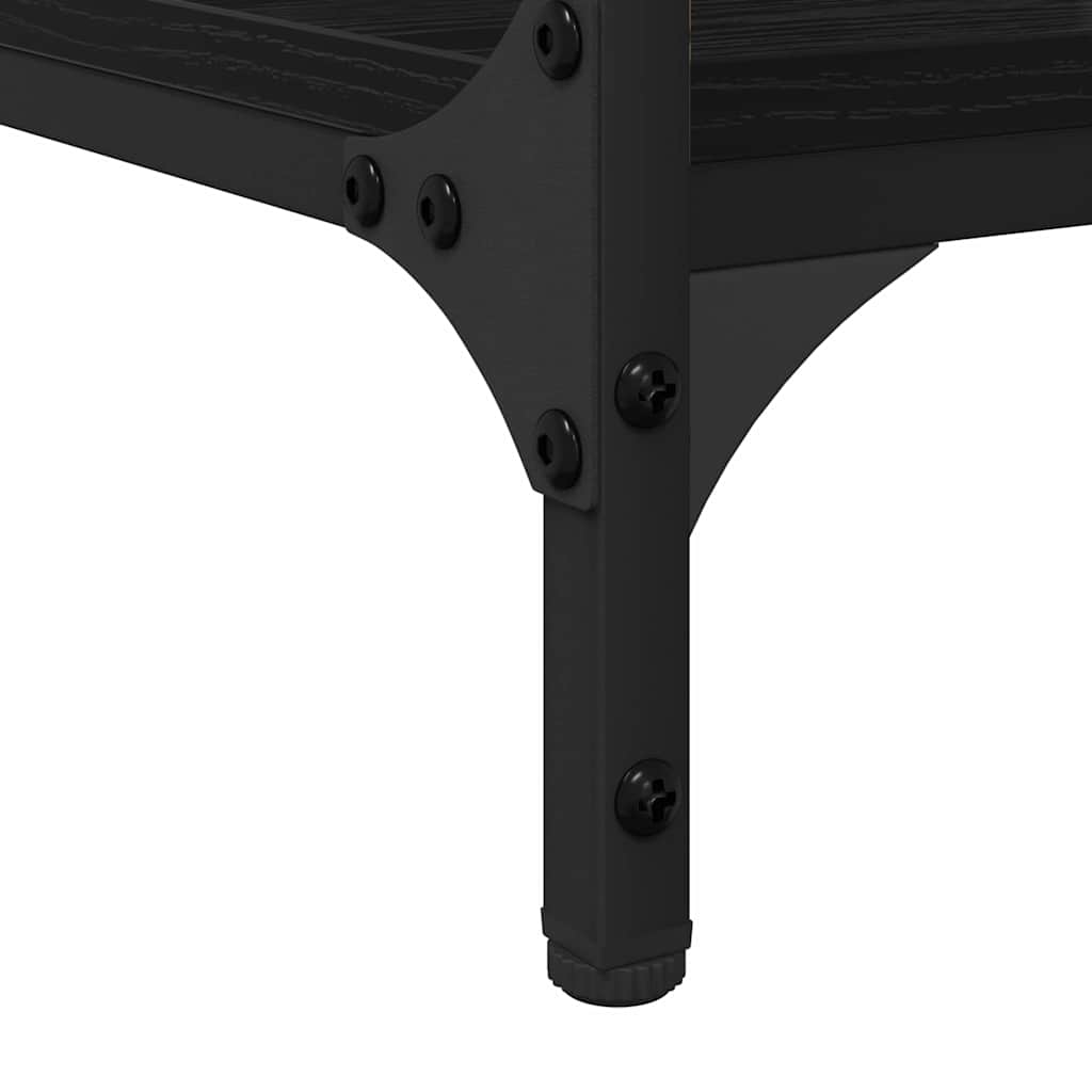 Scrivania Rovere Nero 140 x 50 x 75 cm Legno multistrato | homemem39