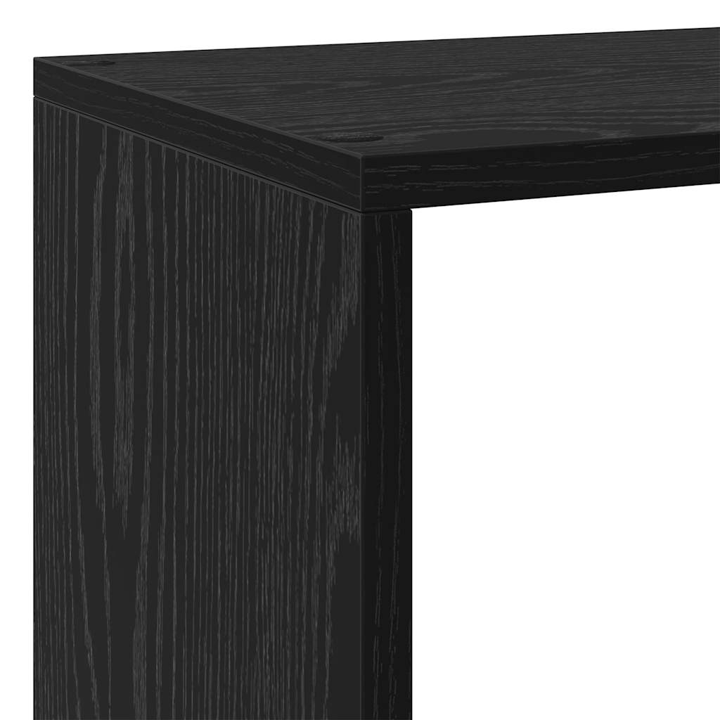 Libreria divisoria Rovere Nero 143,5 x 29 x 143,5 cm