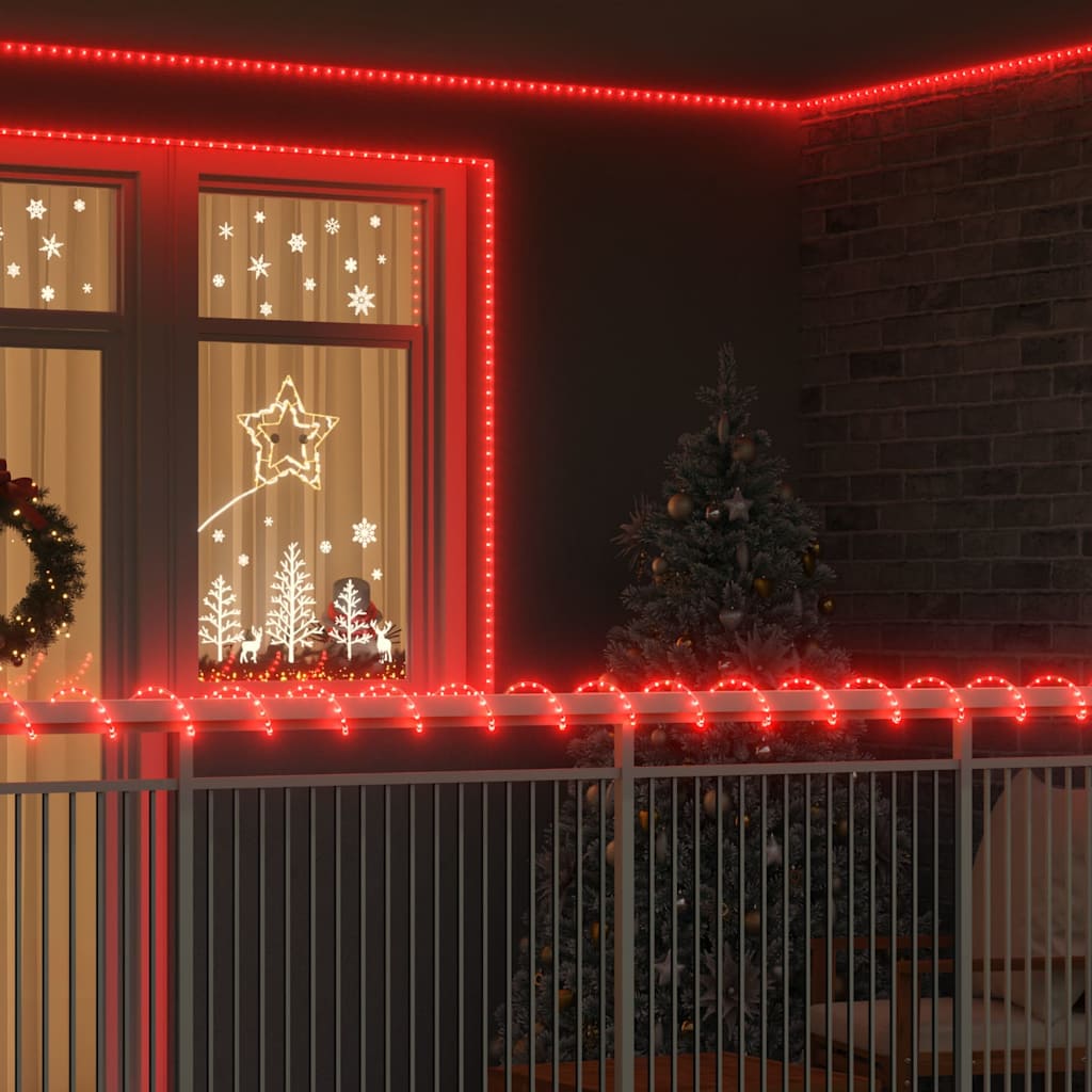 Luce a corda con 1200 LED Rosso 50 m PVC