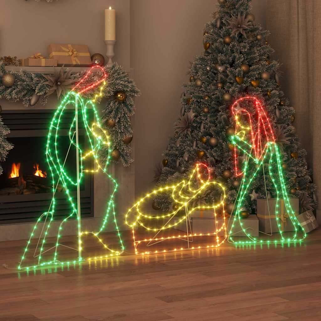 Scena natalizia illuminata Multicolore 112 x 71,5 cm PVC | homemem39