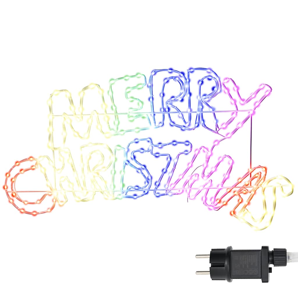 Insegna di Natale con 240 LED Multicolore 99,5 x 54 cm PVC | homemem39