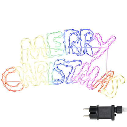 Insegna di Natale con 240 LED Multicolore 99,5 x 54 cm PVC | homemem39