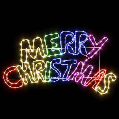 Insegna di Natale con 240 LED Multicolore 99,5 x 54 cm PVC | homemem39
