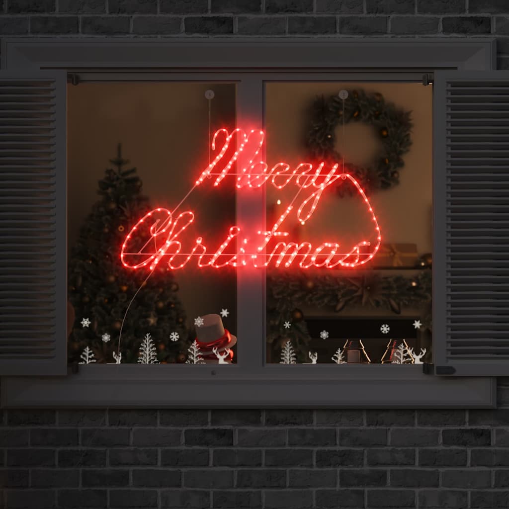 Insegna di Natale con 216 LED Rosso 99 x 55 x 13 cm Ferro | homemem39