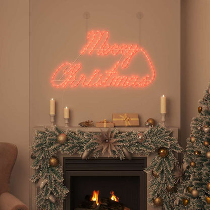 Insegna di Natale con 216 LED Rosso 99 x 55 x 13 cm Ferro | homemem39