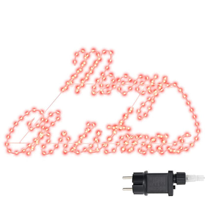 Insegna di Natale con 216 LED Rosso 99 x 55 x 13 cm Ferro | homemem39